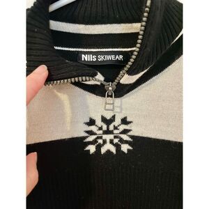 Retro Nils Wool Blend Quarter Zip Ski Sweater